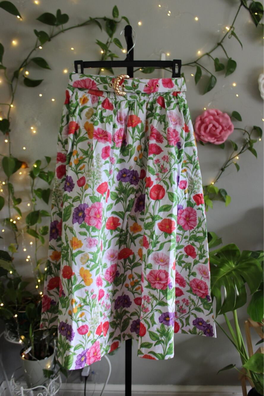 Prosperina Floral Wide-Leg Culotte Pants Size Small NWT MSRP $199